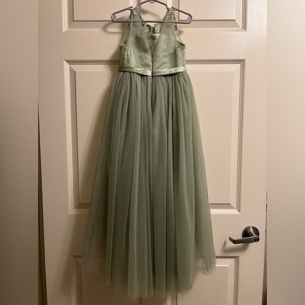 JJ’s House - A-line Scoop Asymmetrical Lace/Tulle Flower Girl Dress - Picture 4 of 6